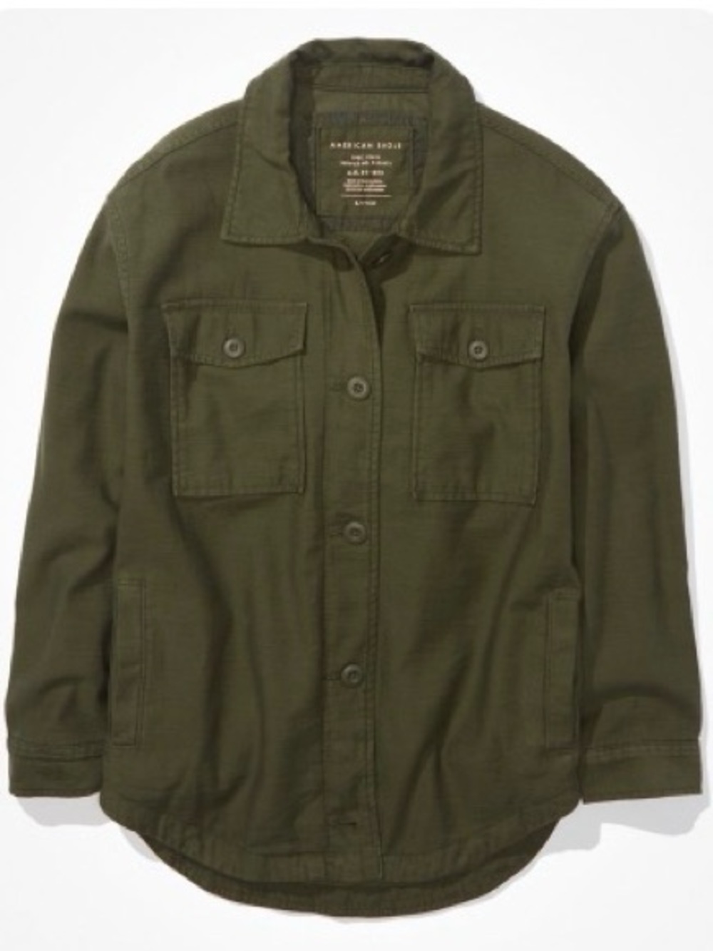 American Eagle Outfitters Olive Green Military Field Jacket